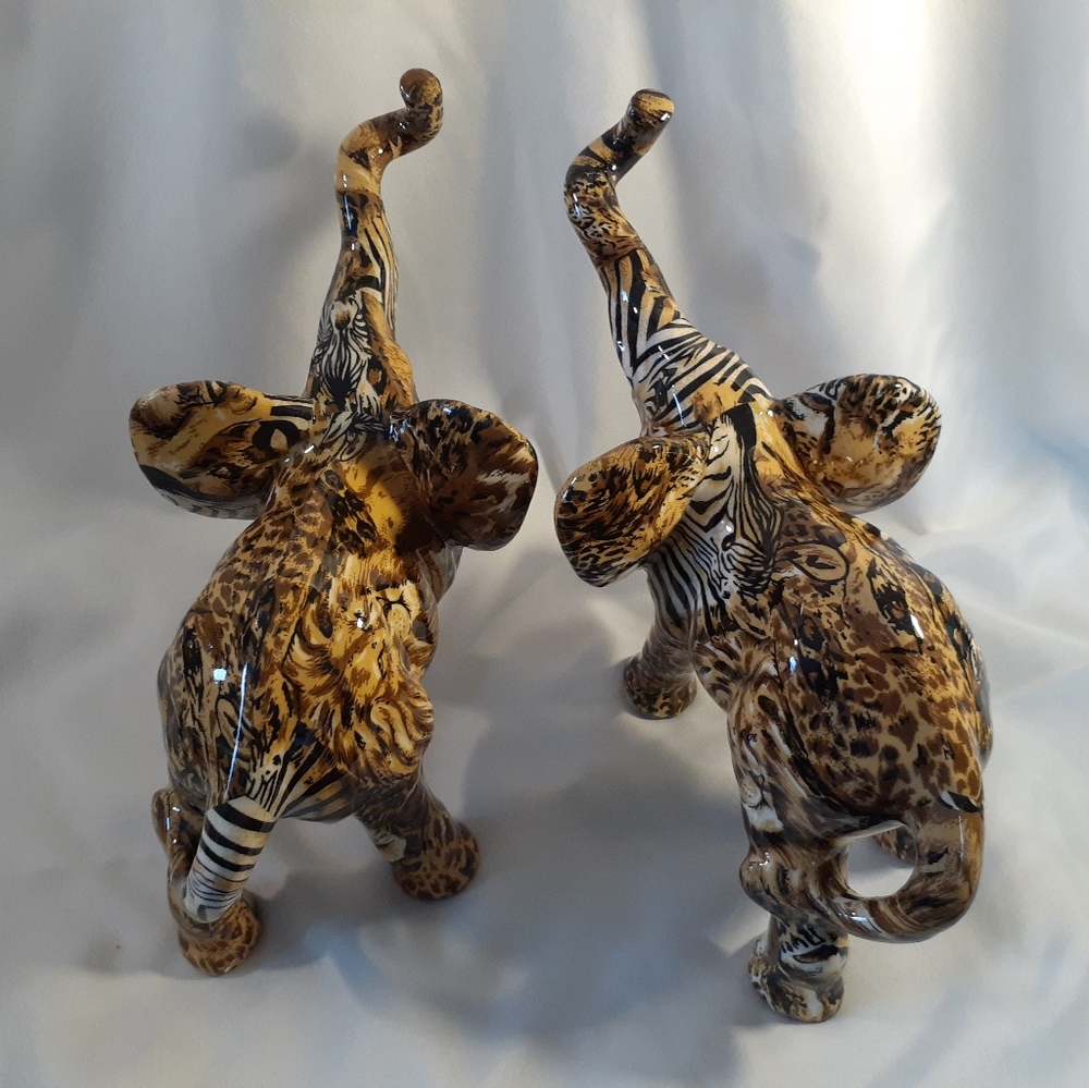 Vintage 2 piece set elephant figures - Picture 4 of 7